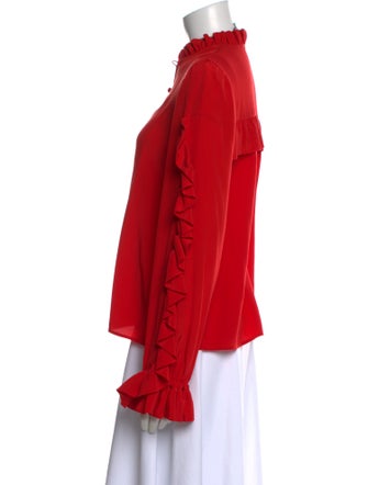 Alexis Silk Mock Neck Blouse