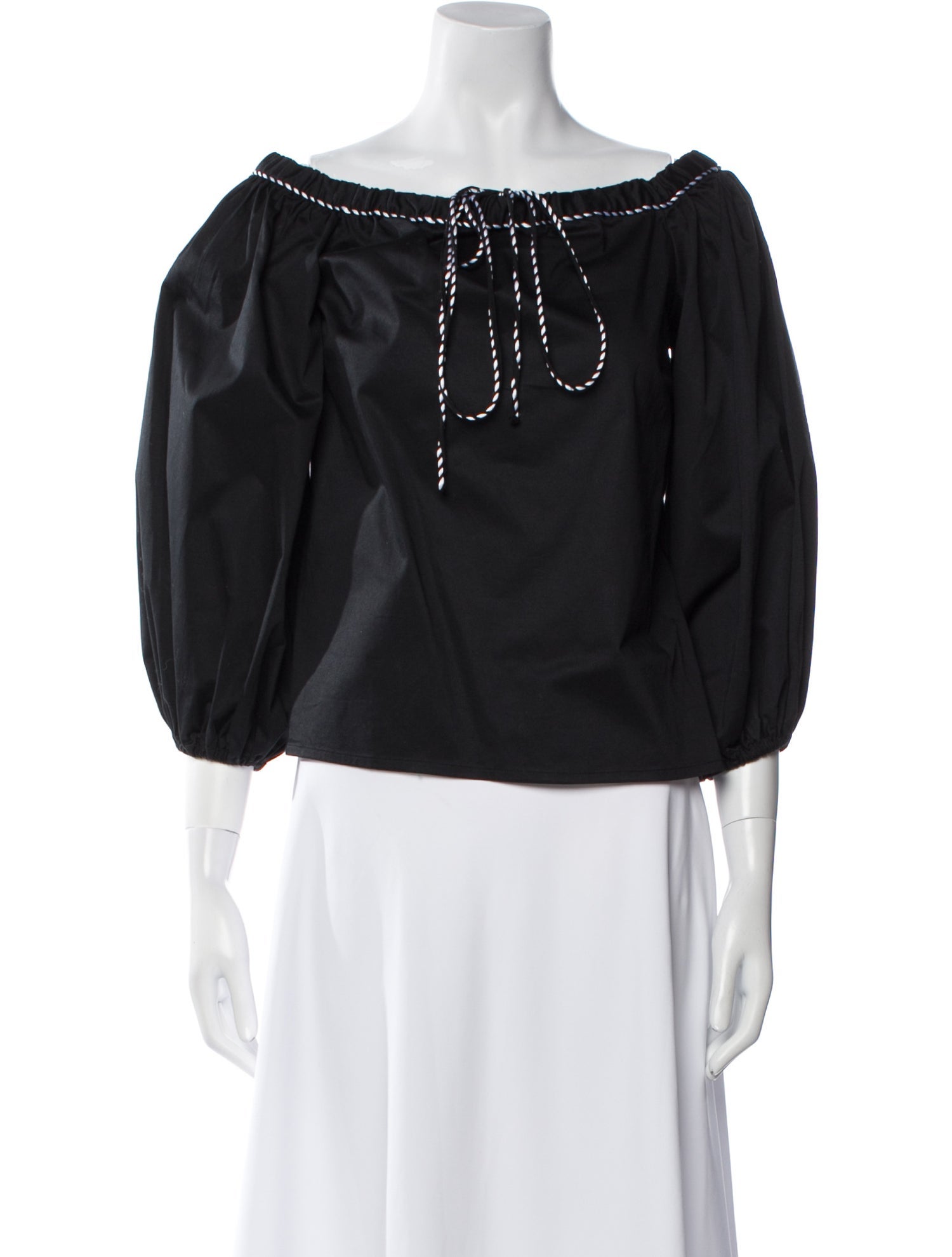 Alexis Off-The-Shoulder Three-Quarter Sleeve Crop Top