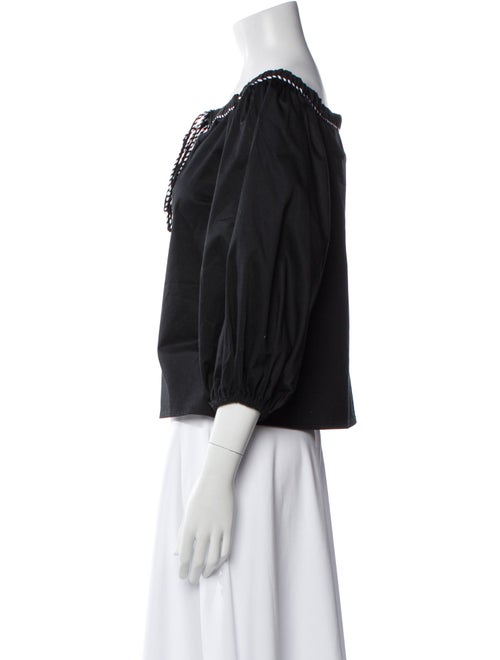 Alexis Off-The-Shoulder Three-Quarter Sleeve Crop Top