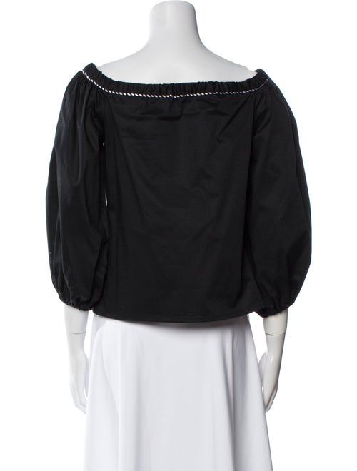 Alexis Off-The-Shoulder Three-Quarter Sleeve Crop Top