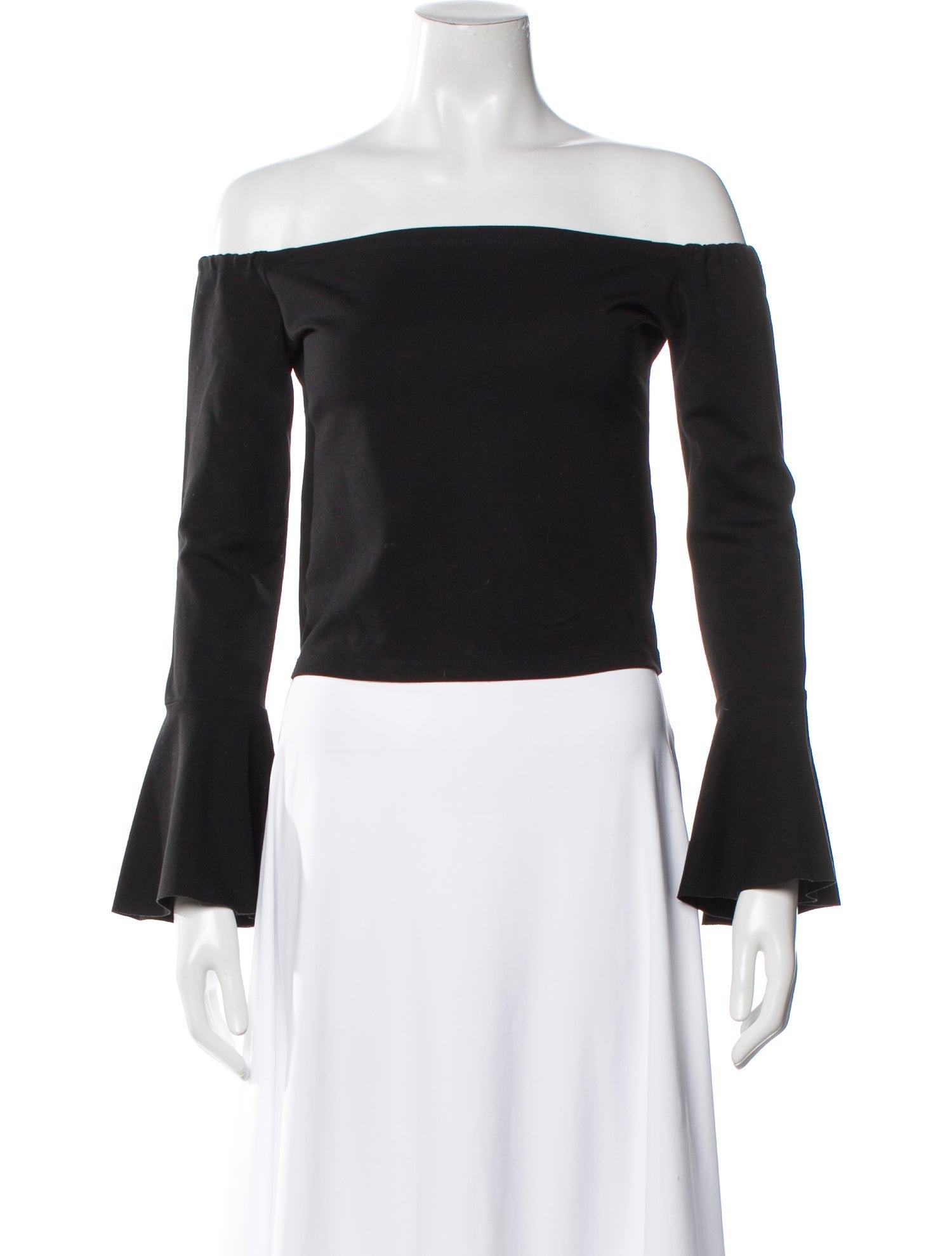 Alexis Off-The-Shoulder Three-Quarter Sleeve Crop Top