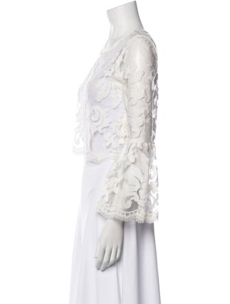 Alexis Scoop Neck Three-Quarter Sleeve Crop Top