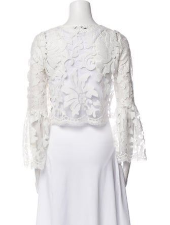 Alexis Scoop Neck Three-Quarter Sleeve Crop Top