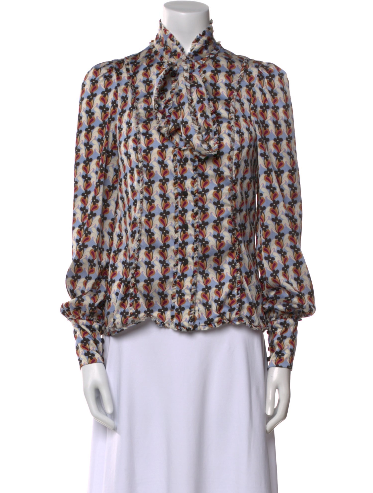Alexis Printed Mock Neck Blouse