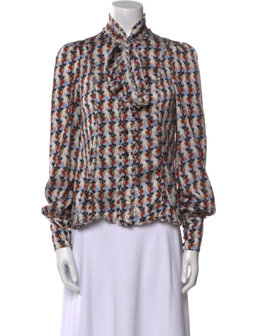 Alexis Printed Mock Neck Blouse
