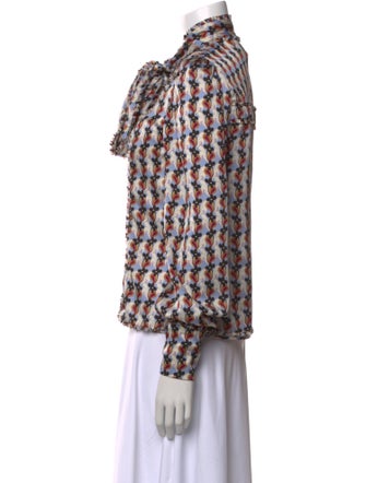 Alexis Printed Mock Neck Blouse