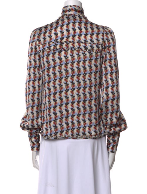 Alexis Printed Mock Neck Blouse