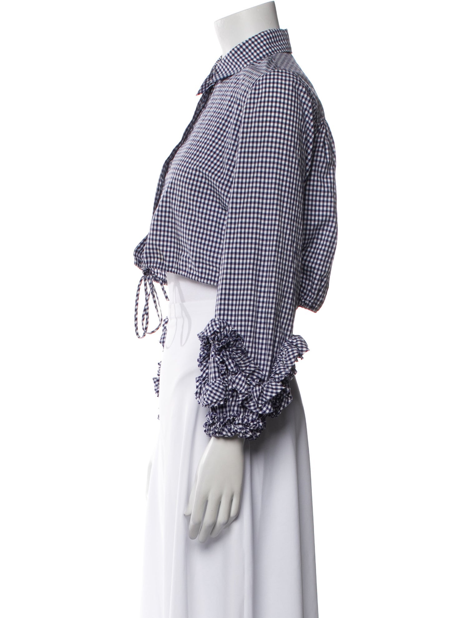 Alexis Plaid Print Long Sleeve Crop Top