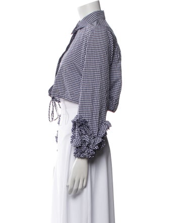 Alexis Plaid Print Long Sleeve Crop Top