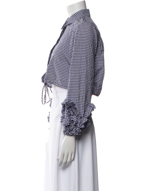 Alexis Plaid Print Long Sleeve Crop Top