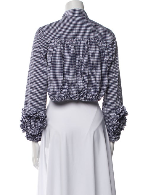 Alexis Plaid Print Long Sleeve Crop Top