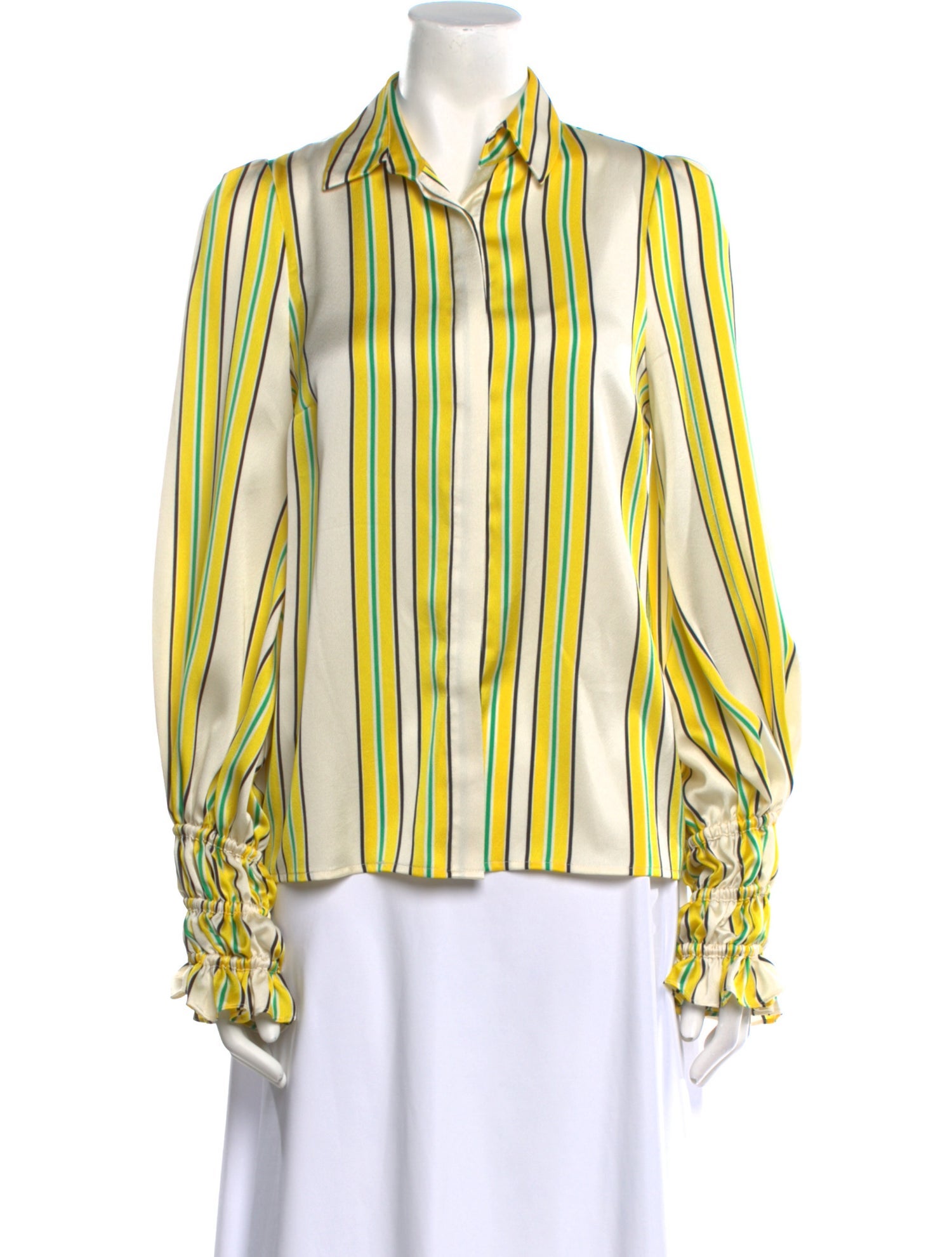 Alexis Striped Long Sleeve Button-Up Top