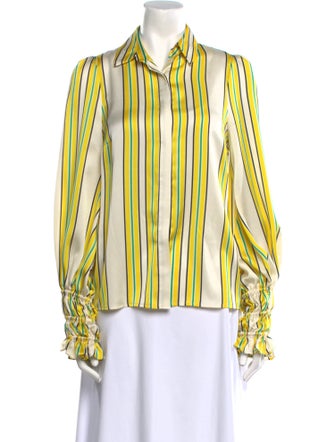 Alexis Striped Long Sleeve Button-Up Top