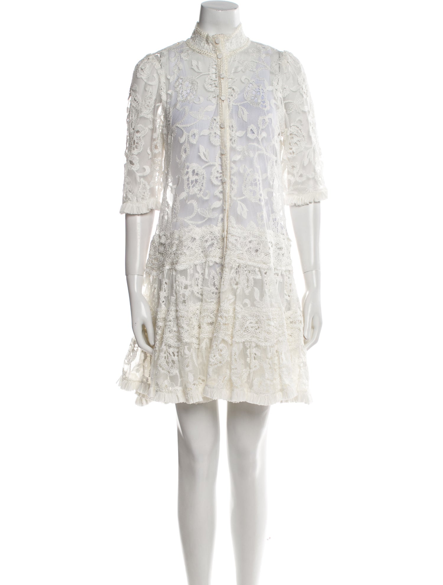 Alexis Lace Pattern Mini Dress