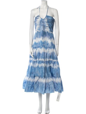 Alexis Tie-Dye Print Midi Length Dress