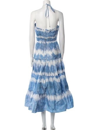 Alexis Tie-Dye Print Midi Length Dress