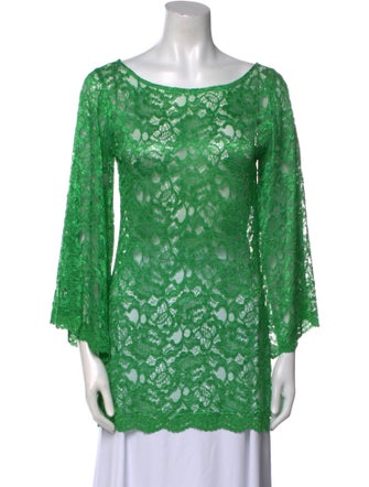 Alexis Lace Pattern Bateau Neckline Tunic