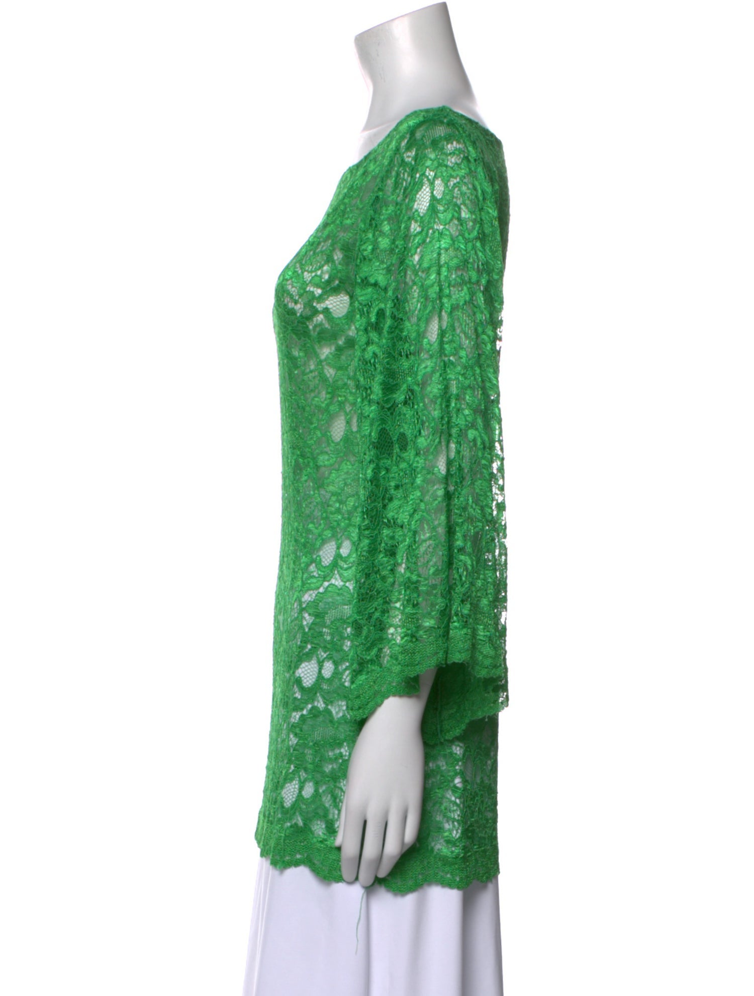 Alexis Lace Pattern Bateau Neckline Tunic