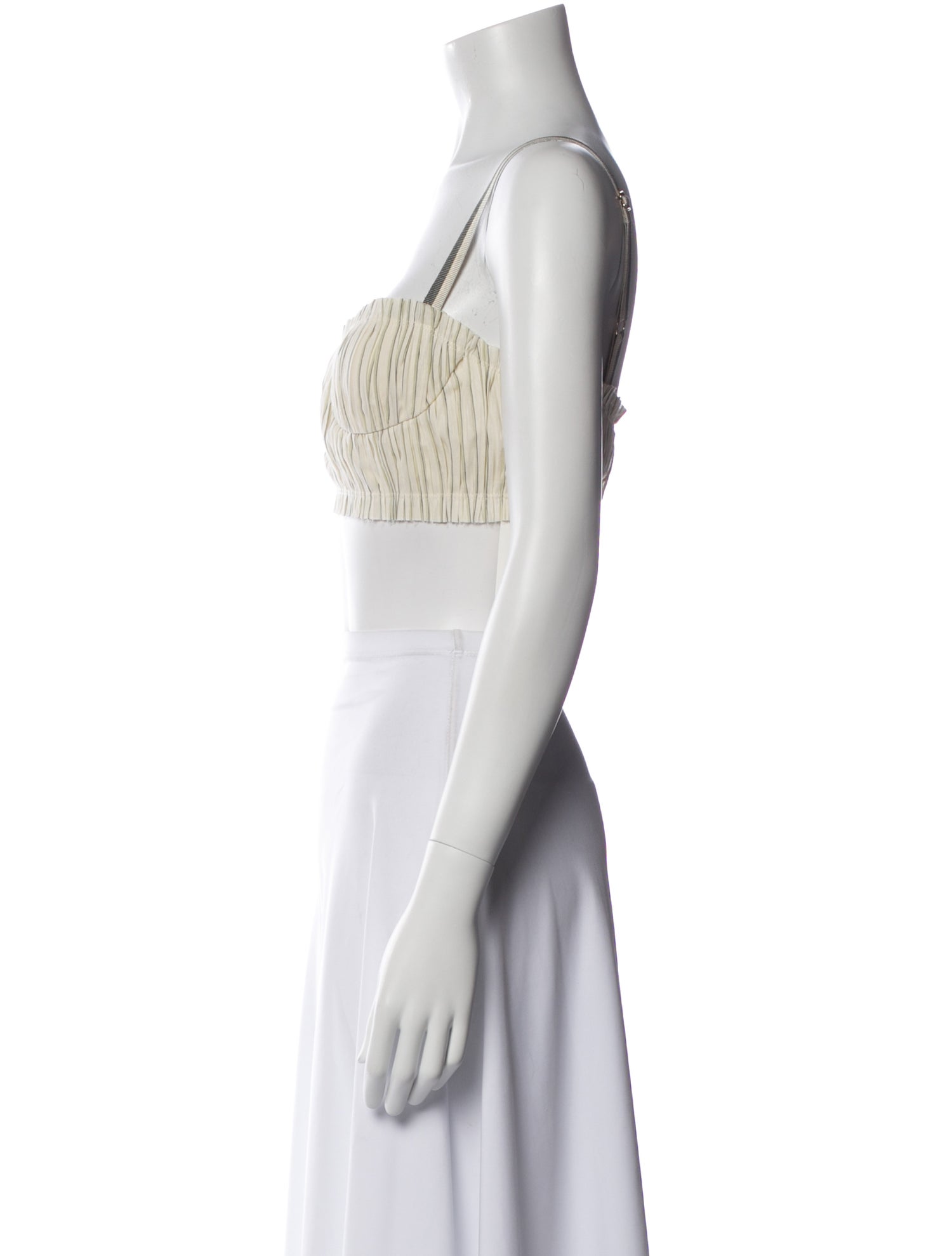 Alexis Striped Square Neckline Crop Top