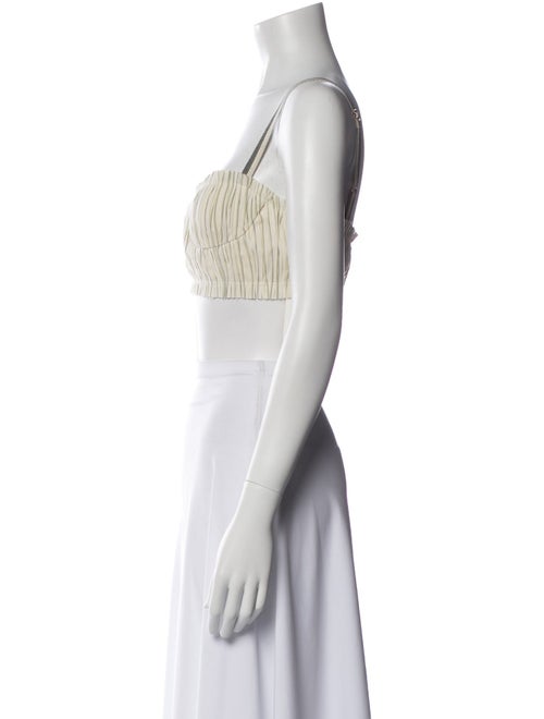 Alexis Striped Square Neckline Crop Top