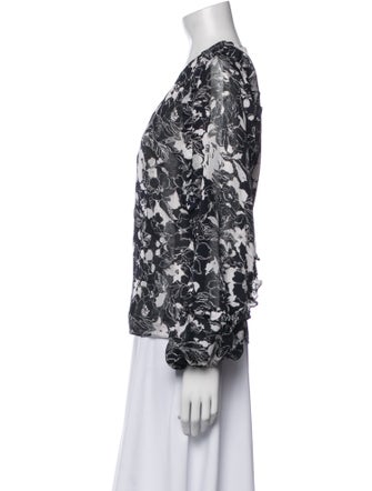 Alexis Floral Print V-Neck Blouse