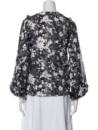Alexis Floral Print V-Neck Blouse