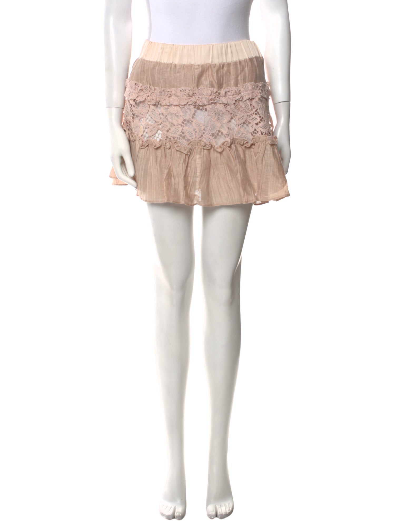 Alexis Ruffle Embellishment Mini Skirt