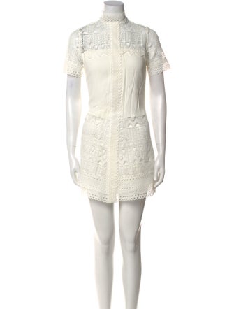 Alexis Lace Pattern Mini Dress