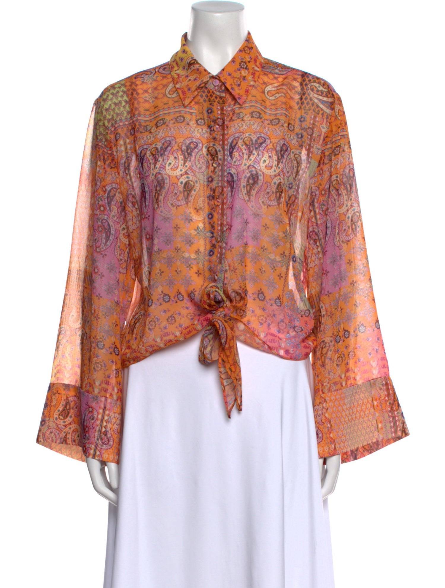 Alexis Paisley Print Long Sleeve Blouse