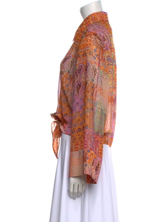 Alexis Paisley Print Long Sleeve Blouse