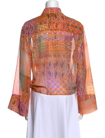 Alexis Paisley Print Long Sleeve Blouse