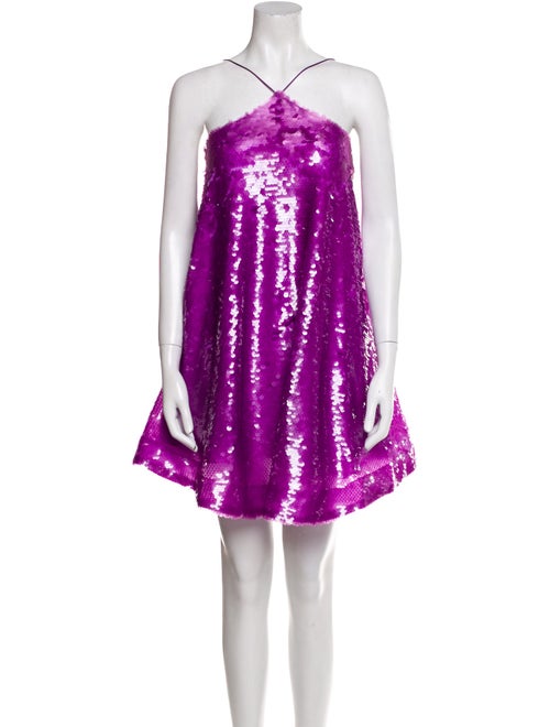 Alexis Halterneck Knee-Length Dress