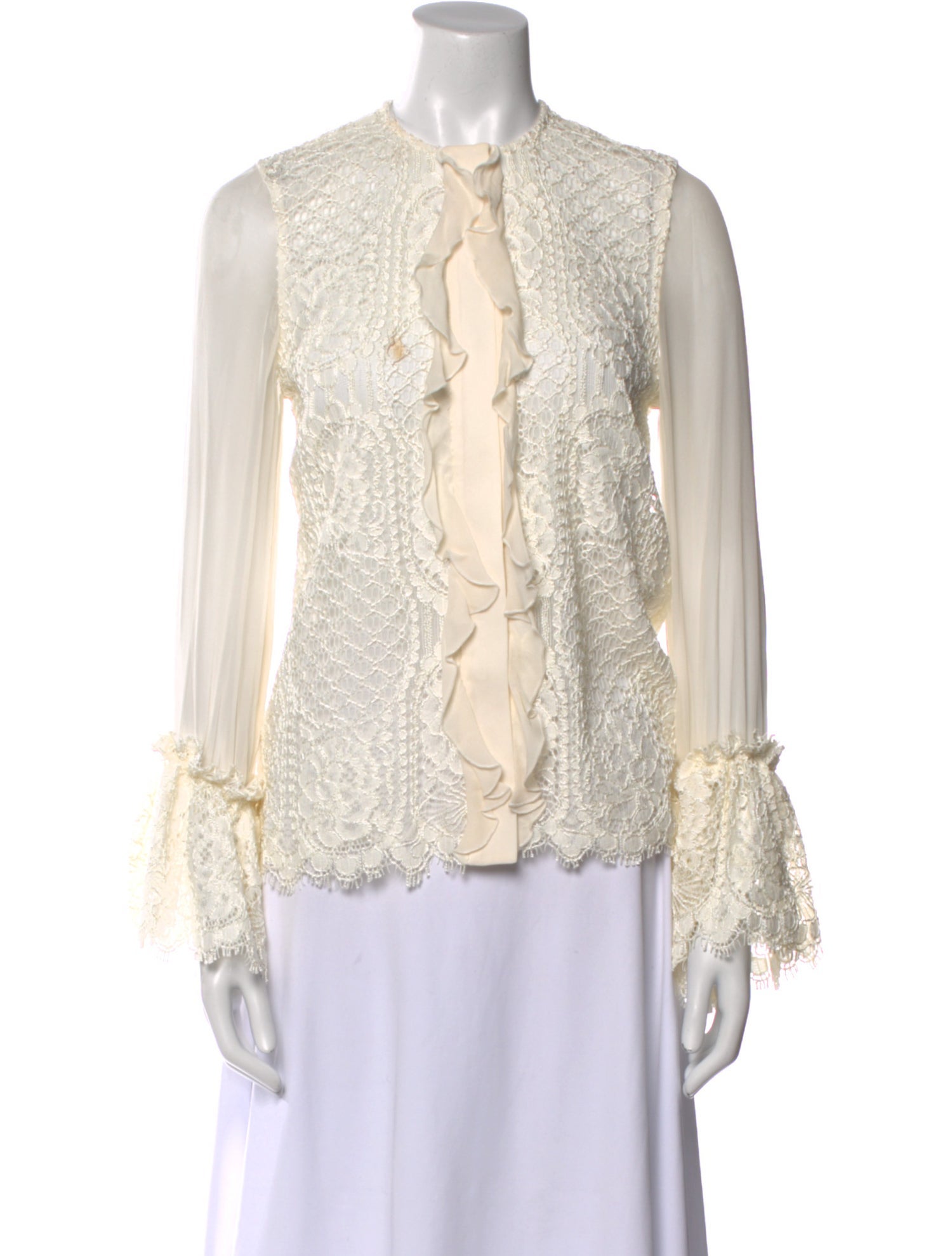 Alexis Lace Pattern Crew Neck Top