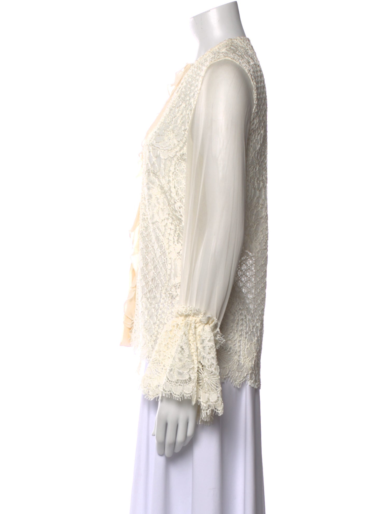 Alexis Lace Pattern Crew Neck Top