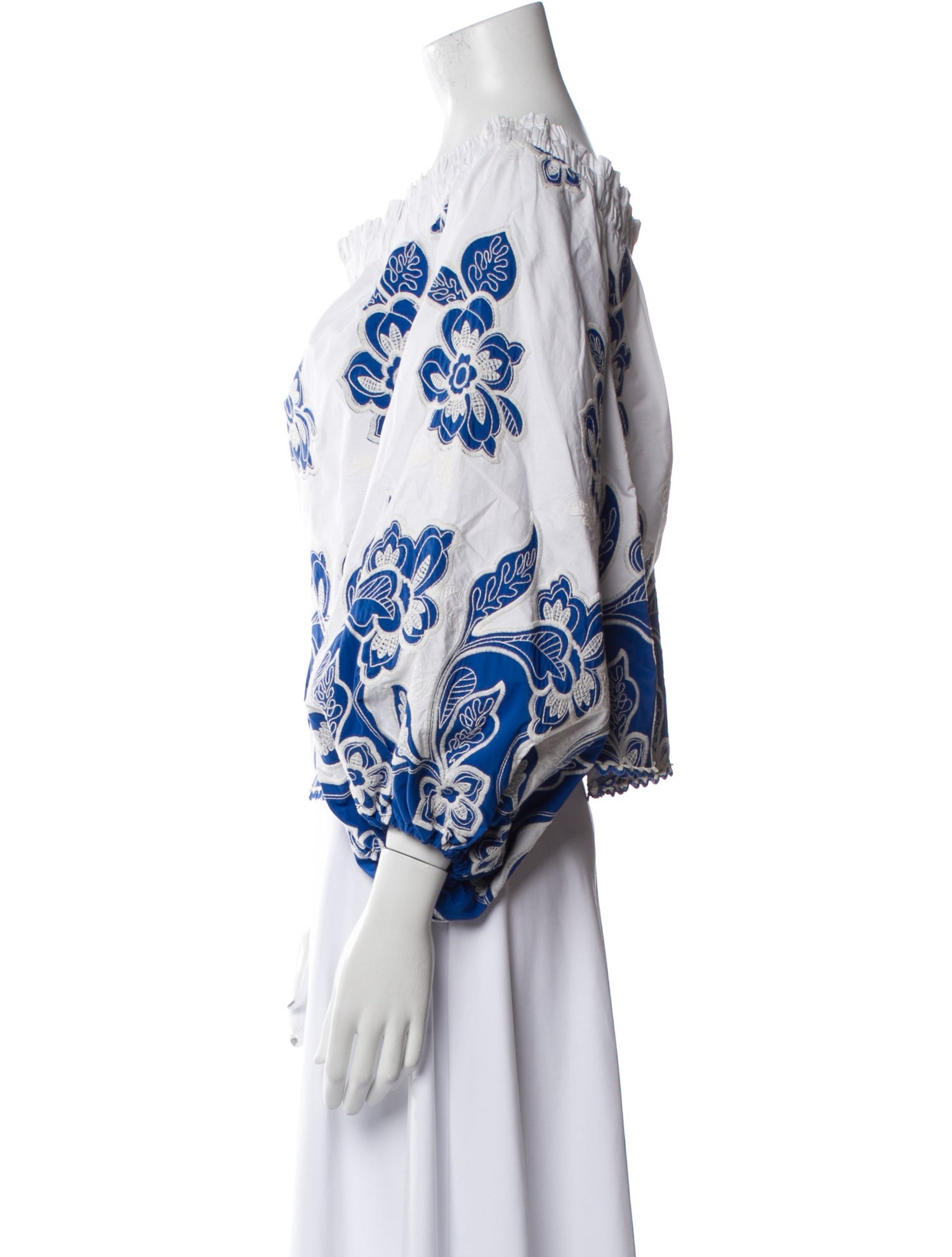 Alexis Printed Bateau Neckline Blouse