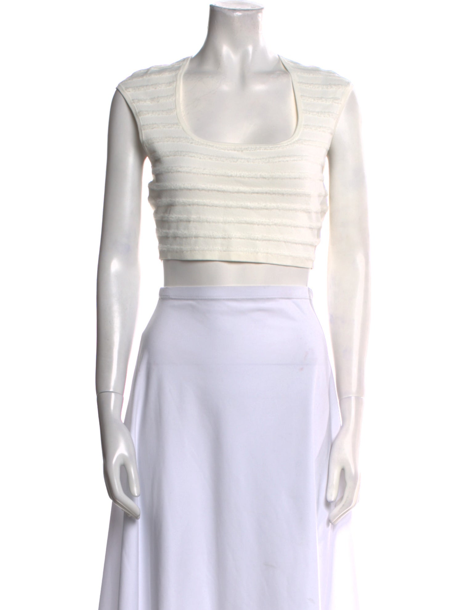 Alexis Striped Square Neckline Crop Top w/ Tags