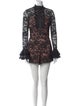 Alexis Lace Pattern Mock Neck Romper