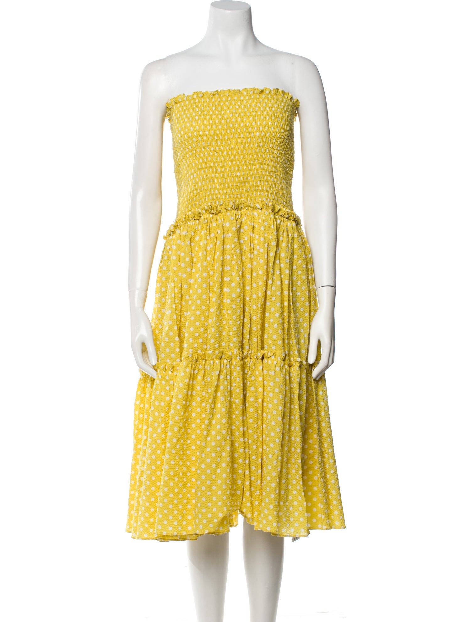 Alexis Polka Dot Print Knee-Length Dress