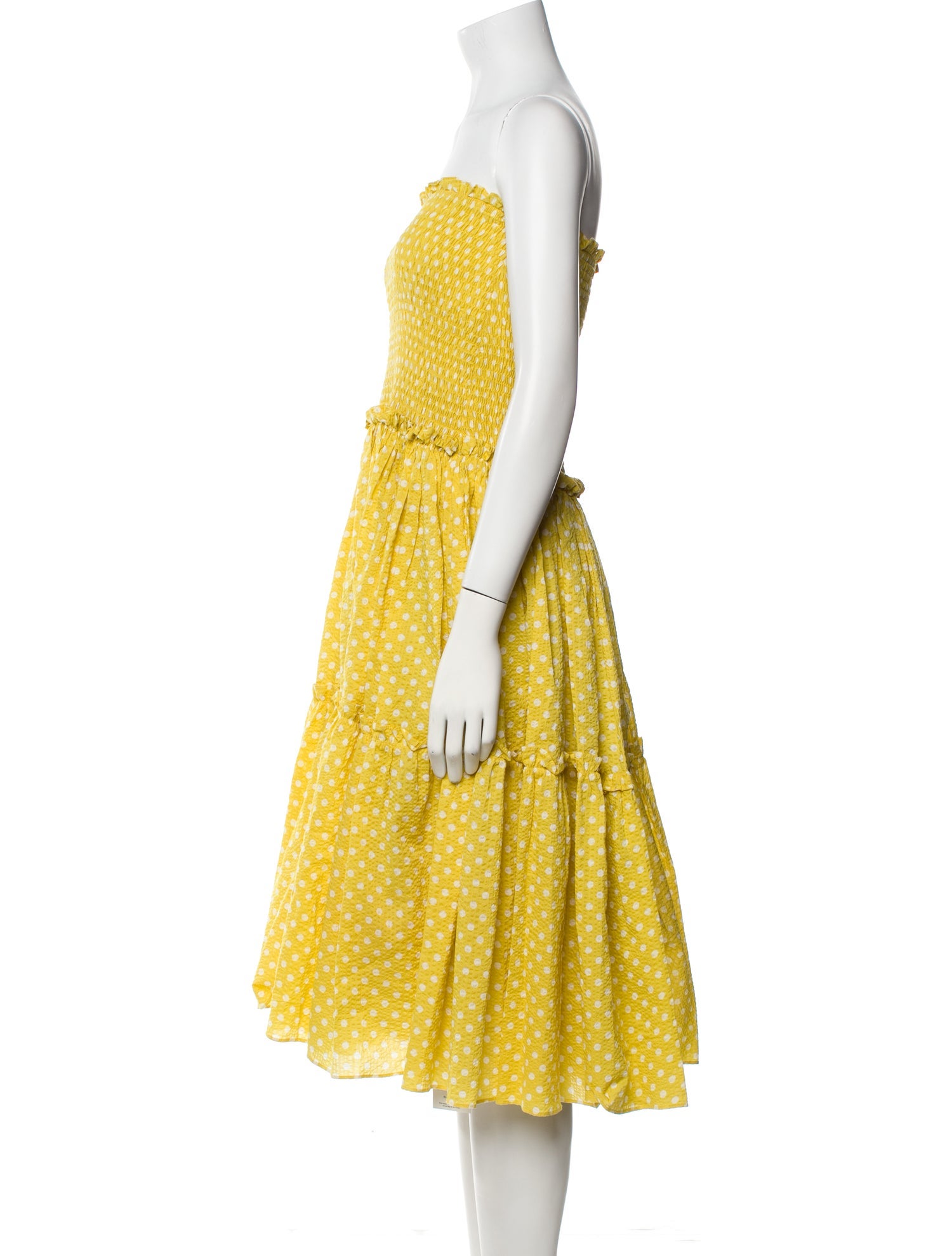 Alexis Polka Dot Print Knee-Length Dress