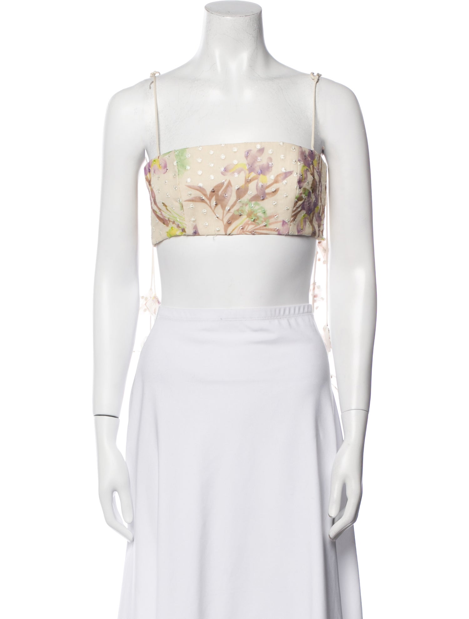 Alexis Printed Square Neckline Crop Top