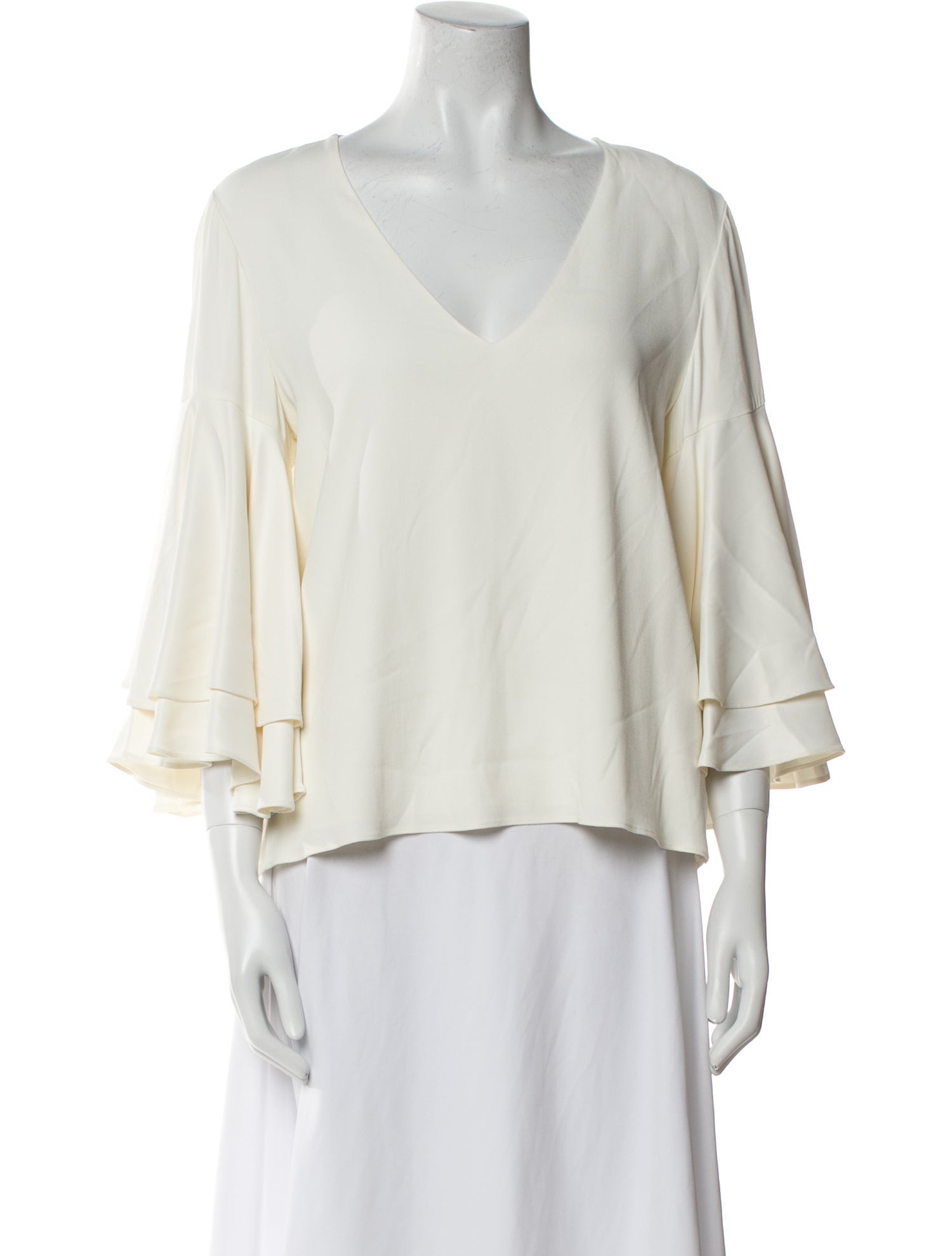 Alexis V-Neck Three-Quarter Sleeve Blouse