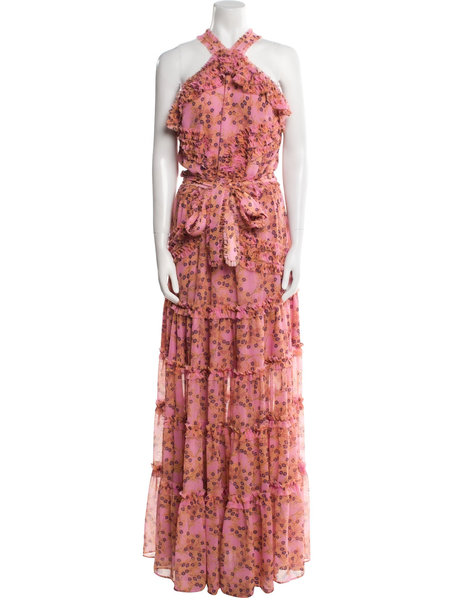 Alexis Floral Print Long Dress