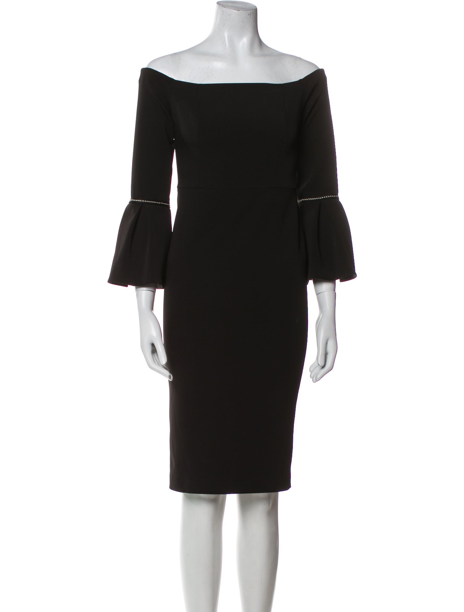 Alexis Bateau Neckline Knee-Length Dress