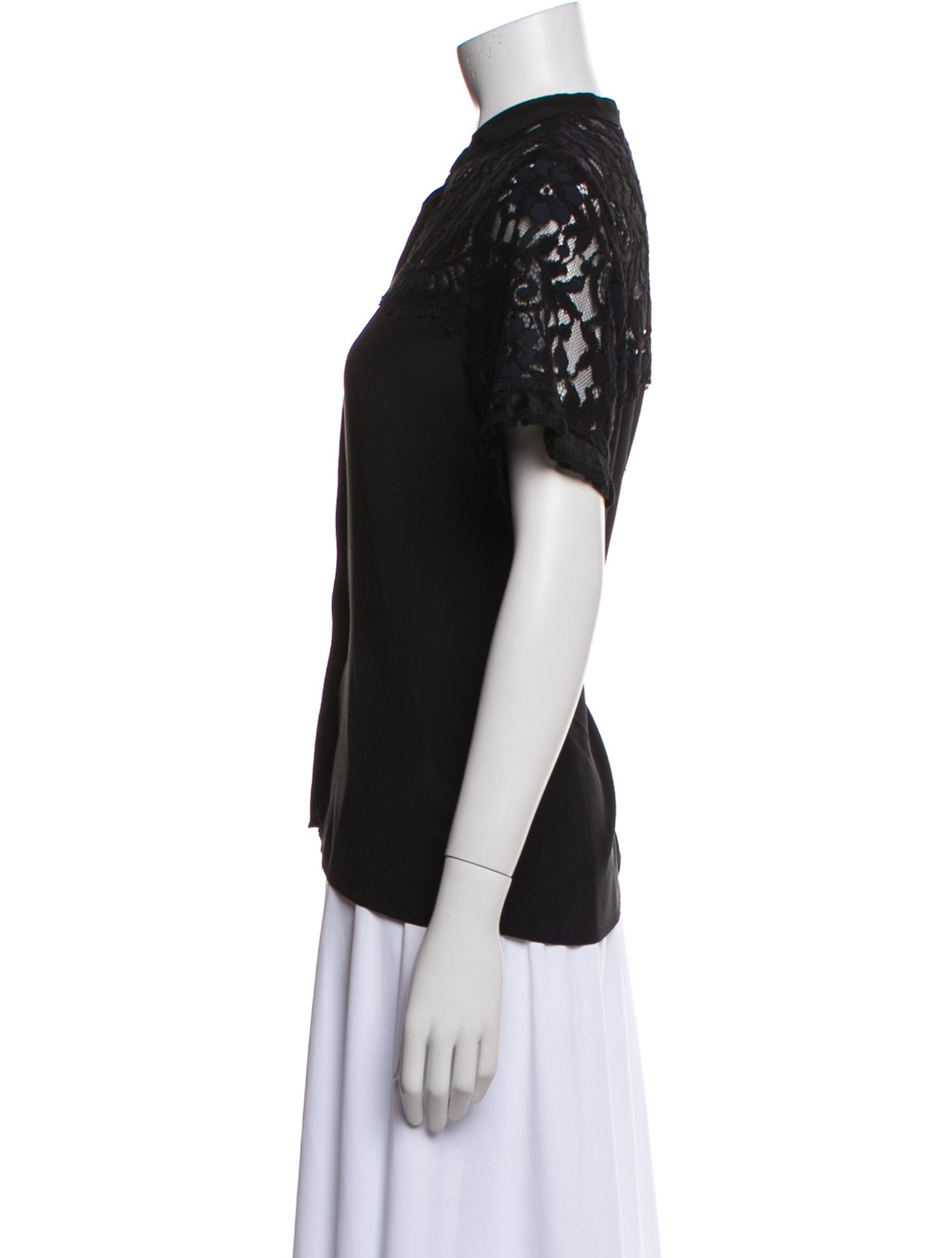 Alexis Mock Neck Short Sleeve Top