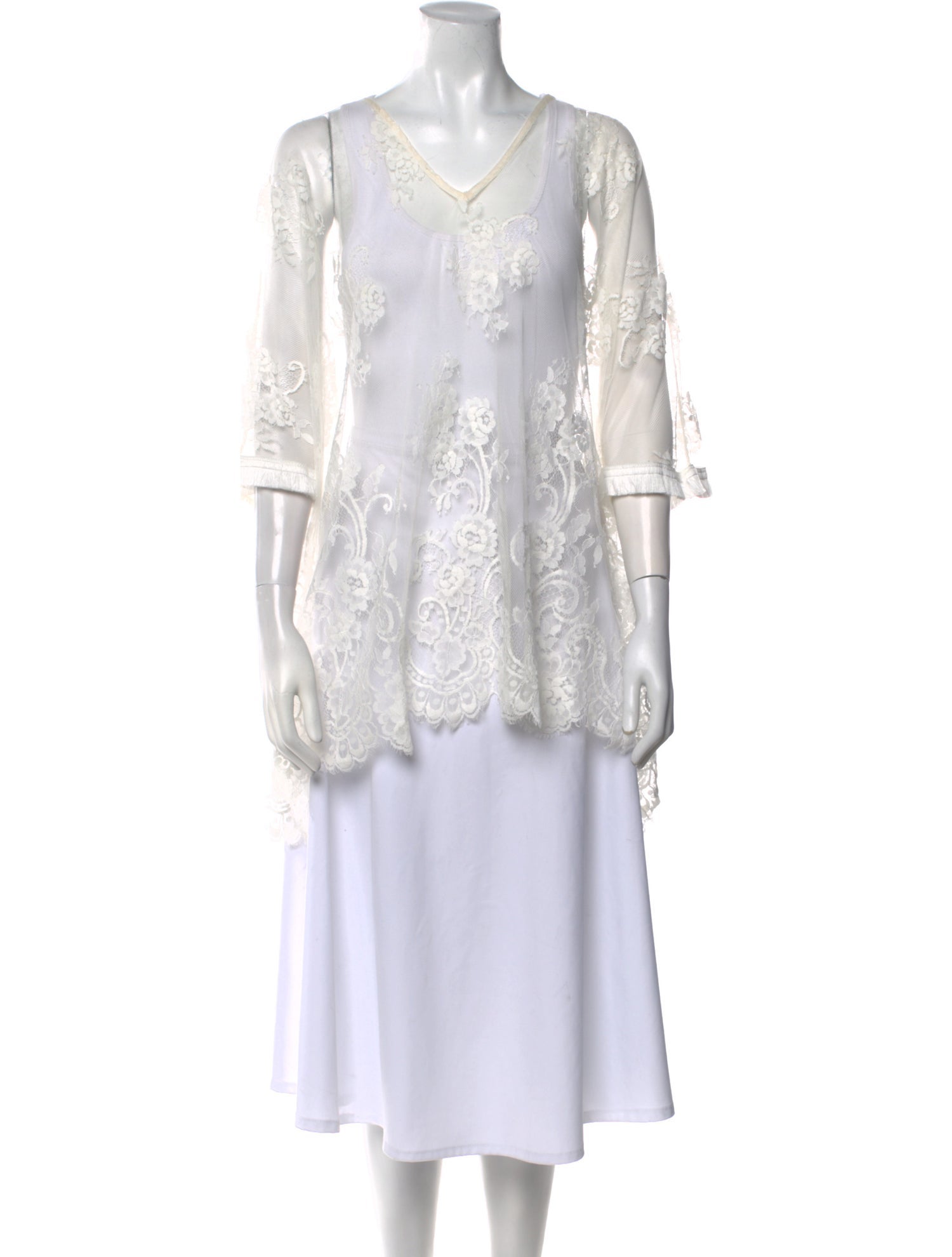 Alexis V-Neck Three-Quarter Sleeve Tunic