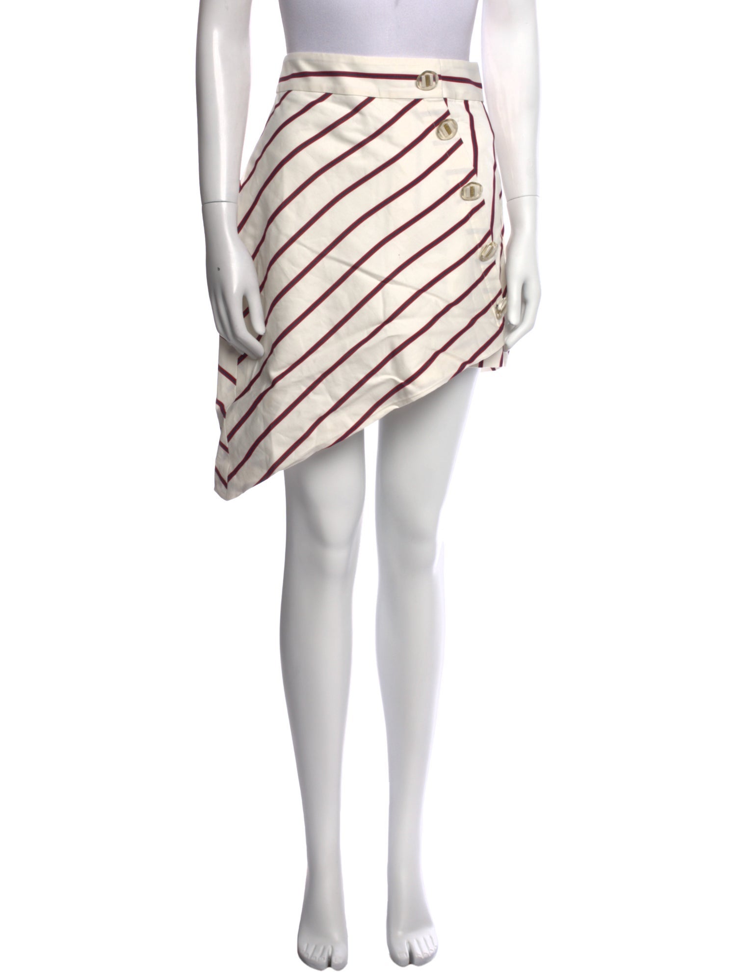 Alexis Striped Knee-Length Skirt