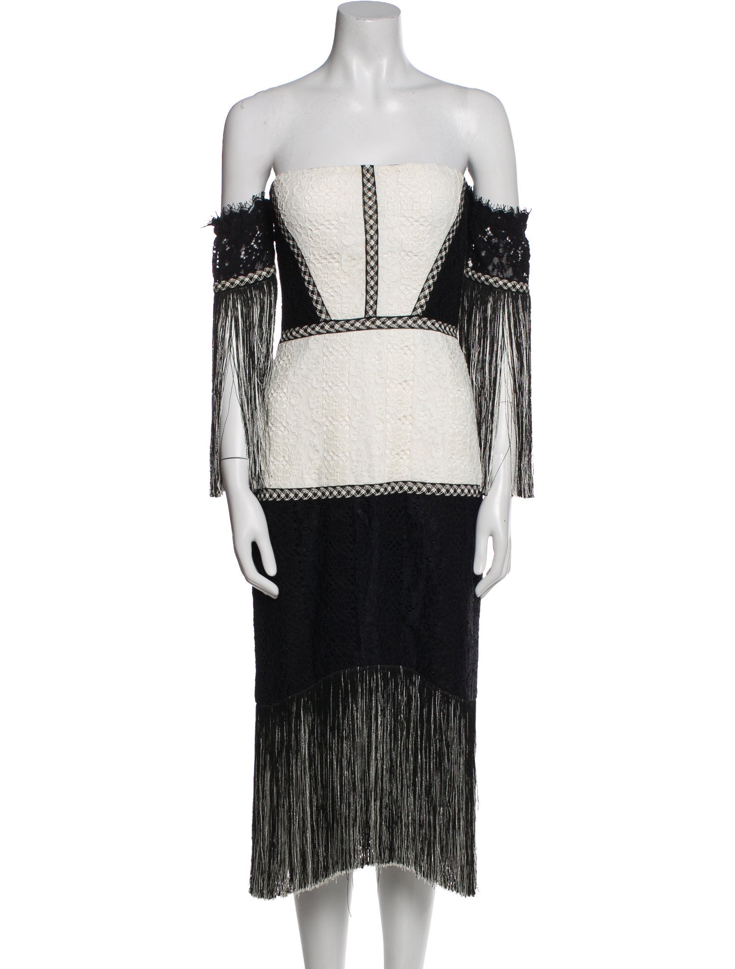 Alexis Lace Pattern Knee-Length Dress