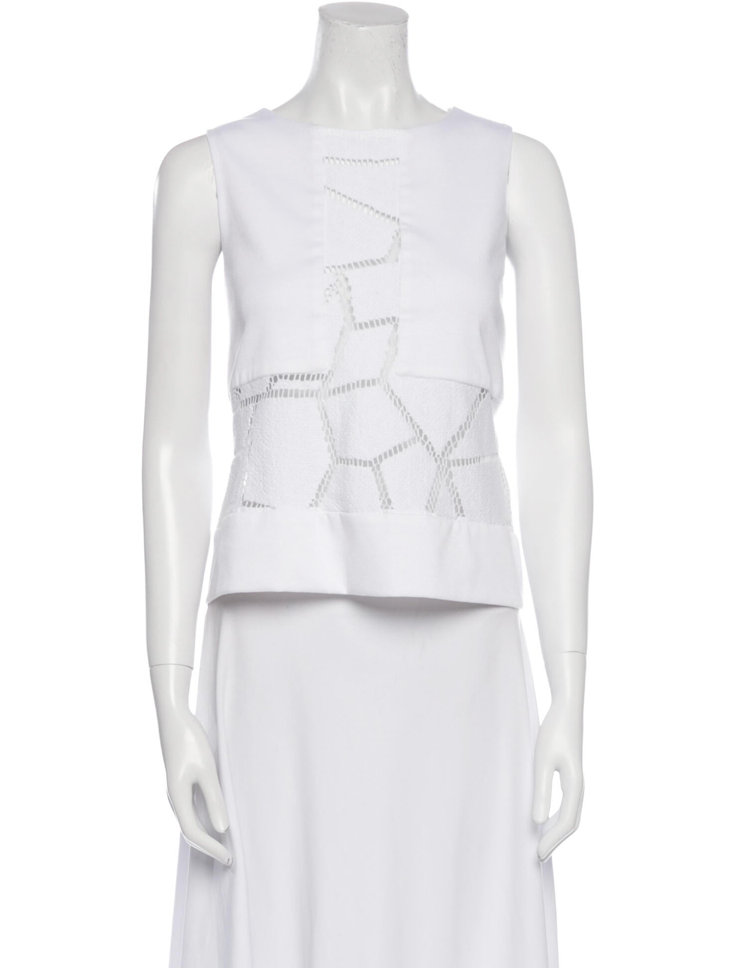 Alexis Bateau Neckline Sleeveless Crop Top