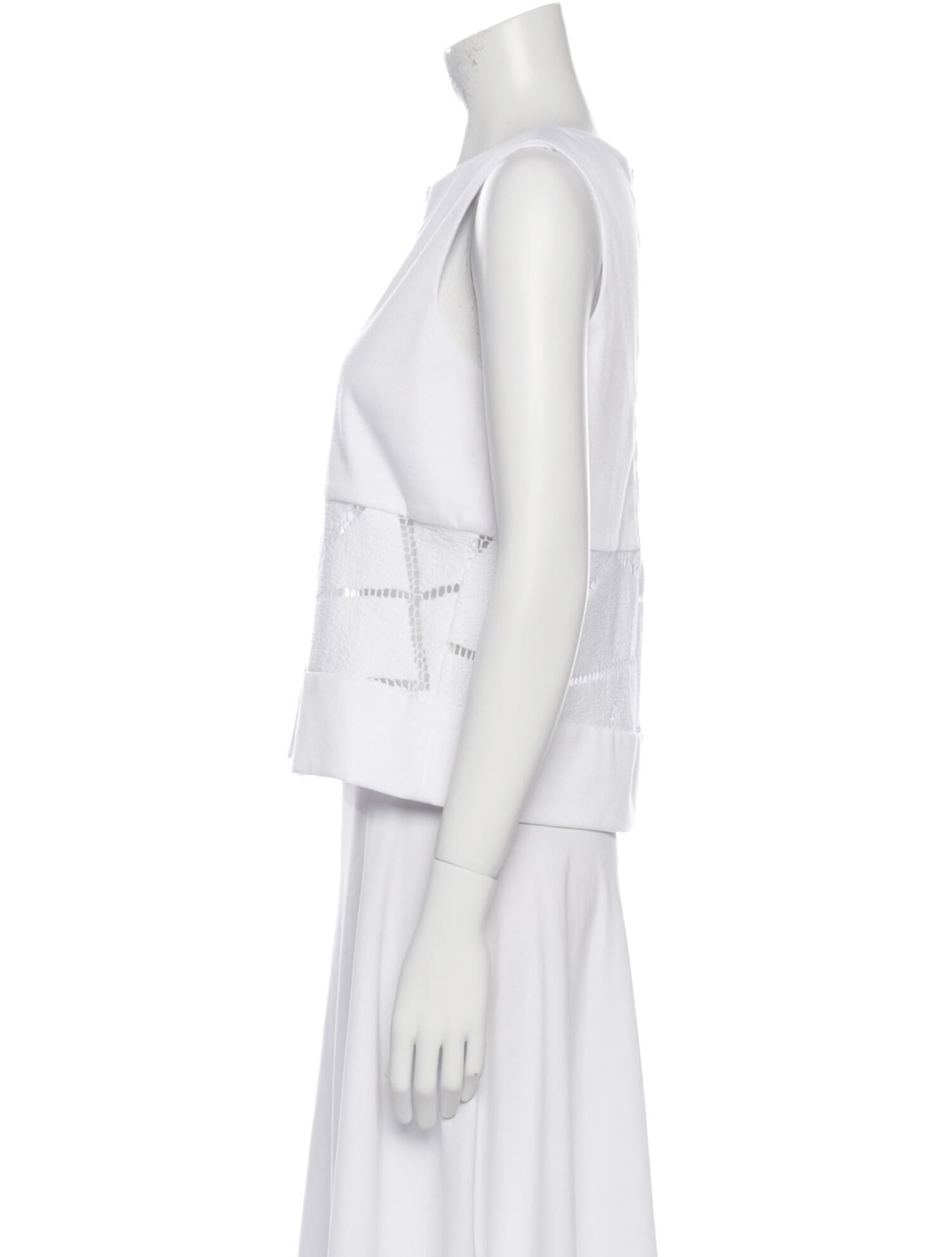 Alexis Bateau Neckline Sleeveless Crop Top