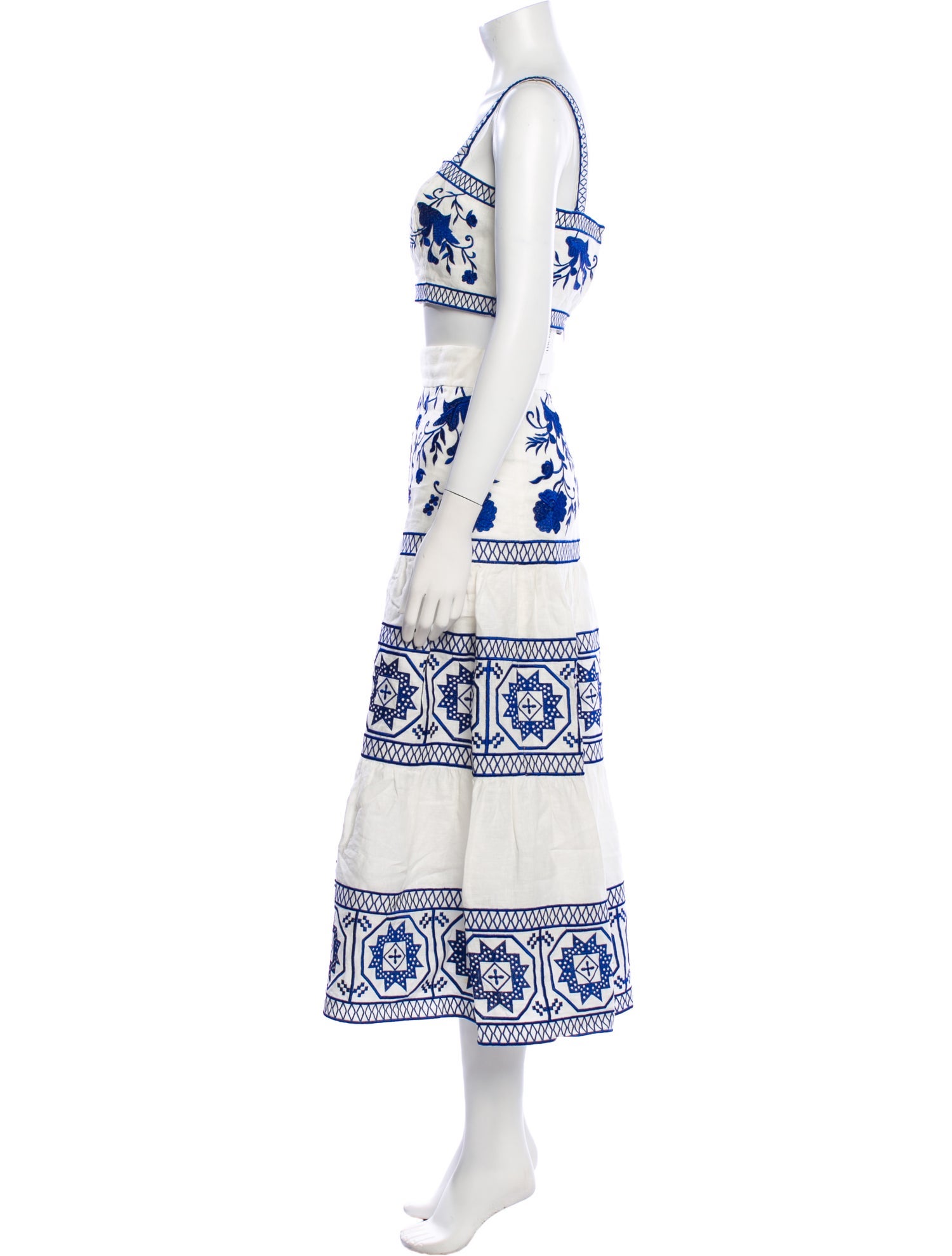 Alexis Linen Printed Skirt Set